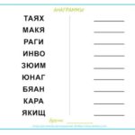 карточки анаграммы